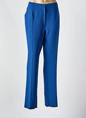 Pantalon droit stretch taille normale bleu GEVANA femme