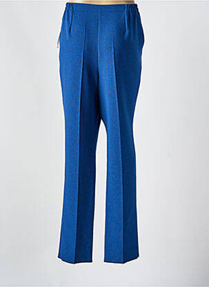Pantalon droit stretch taille normale bleu GEVANA femme