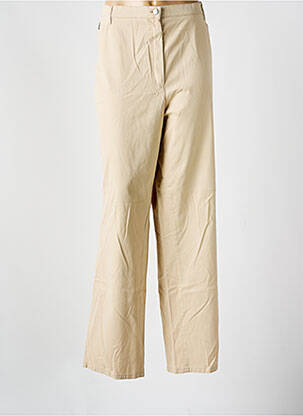 Pantalon droit stretch taille normale beige GARDEUR femme