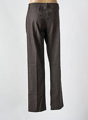 Pantalon droit stretch taille normale marron ANDAMIO femme