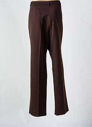 Pantalon droit stretch taille normale marron CAROLINE ROHMER femme