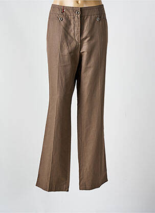 Pantalon droit tissage popeline taille normale marron GERRY WEBER femme