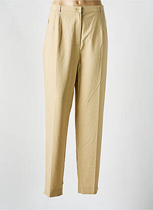 Pantalon droit stretch taille normale beige SAINT HILAIRE femme