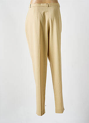 Pantalon droit stretch taille normale beige SAINT HILAIRE femme