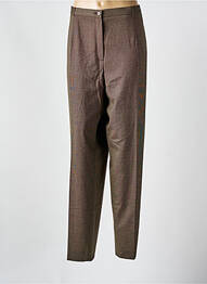 Pantalon droit stretch taille normale marron SAINT HILAIRE femme
