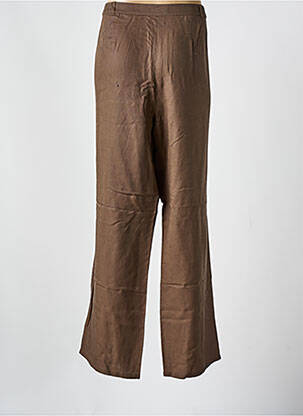 Pantalon droit taille élastique taille normale marron FRANK WALDER femme