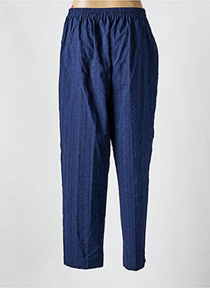 Pantalon droit stretch taille normale bleu GEVANA femme
