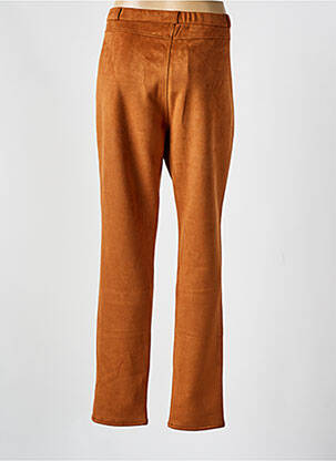 Pantalon droit stretch taille normale marron GEVANA femme