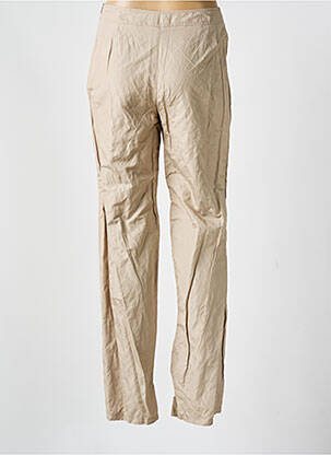 Pantalon droit tissage popeline taille normale beige HAMMER femme