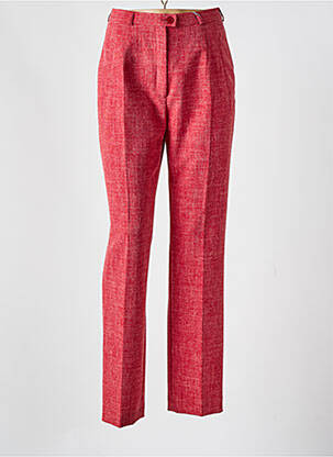 Pantalon droit stretch taille normale rouge SYM femme