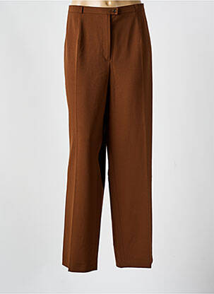 Pantalon droit stretch taille normale marron BASLER femme