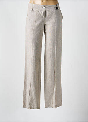 Pantalon droit taille normale taille normale gris LA FEE MARABOUTEE femme
