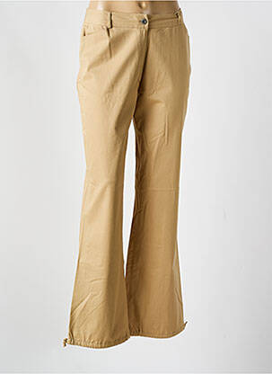 Pantalon flare stretch taille normale beige MINA.B femme