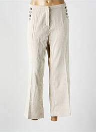 Pantalon droit stretch taille normale beige SIGNE NATURE femme