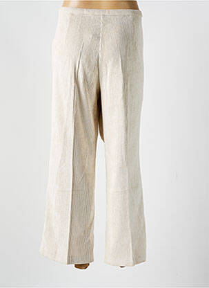 Pantalon droit stretch taille normale beige SIGNE NATURE femme