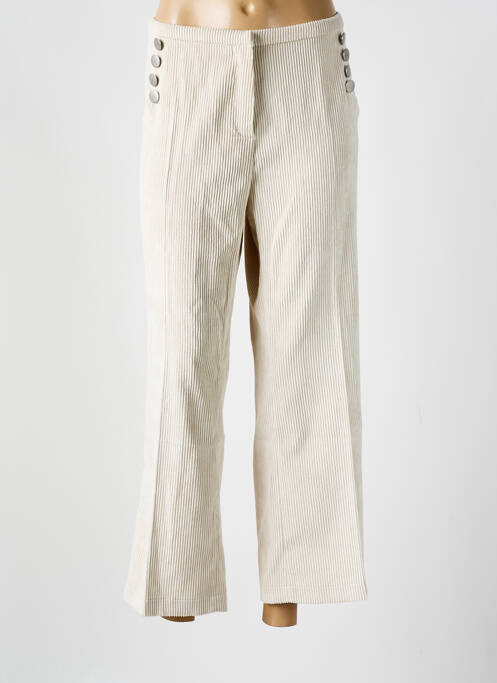 Pantalon droit beige SIGNE NATURE pour femme