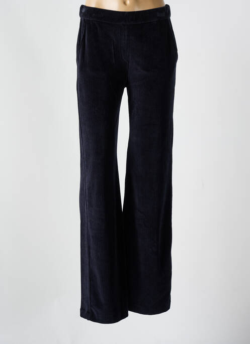 Pantalon droit bleu MAJESTIC FILATURES femme