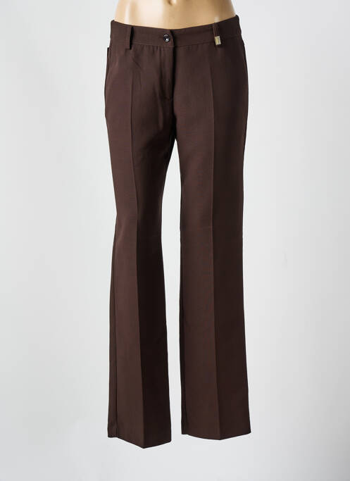 Pantalon droit marron ANDAMIO pour femme