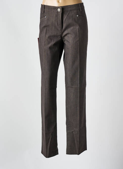 Pantalon droit marron ANDAMIO pour femme