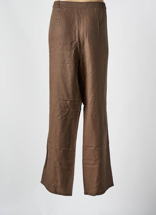 Pantalon droit marron FRANK WALDER pour femme