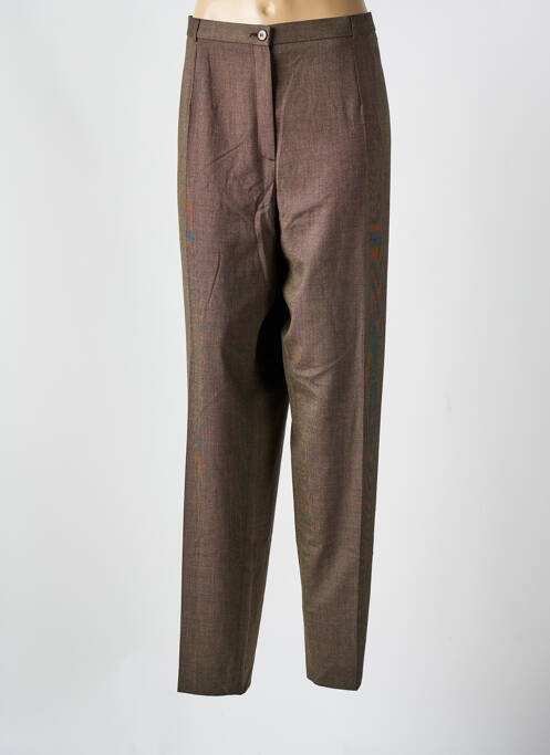 Pantalon droit marron SAINT HILAIRE pour femme