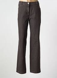 Jeans coupe slim stretch taille normale marron ZAFFIRI femme