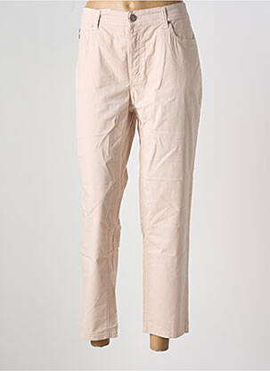 Pantalon 7/8 tissage popeline taille normale rose ANNA MONTANA femme