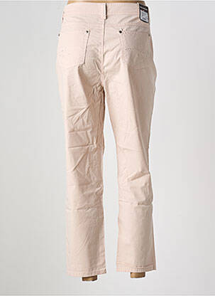 Pantalon 7/8 tissage popeline taille normale rose ANNA MONTANA femme