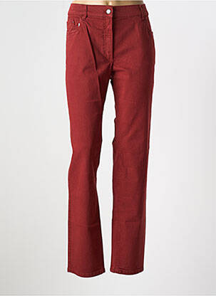 Jeans coupe slim stretch taille normale rouge ZERRES femme