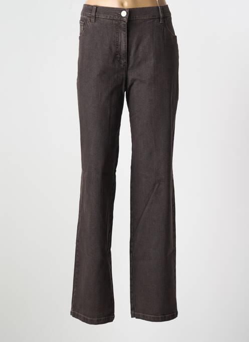 Jeans coupe slim marron ZAFFIRI pour femme