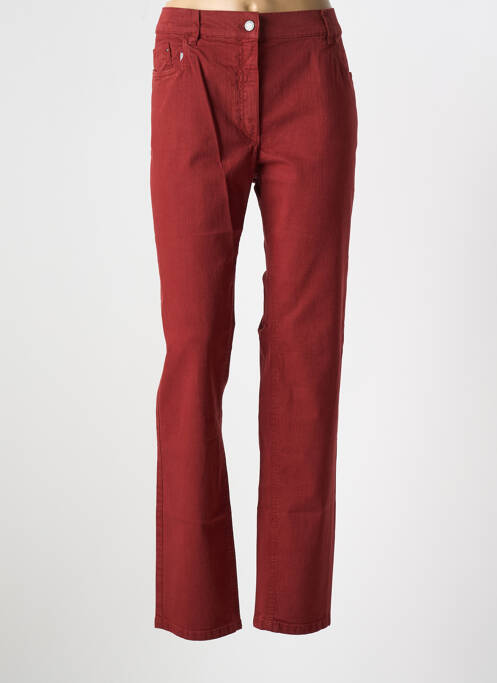 Jeans coupe slim rouge ZERRES pour femme