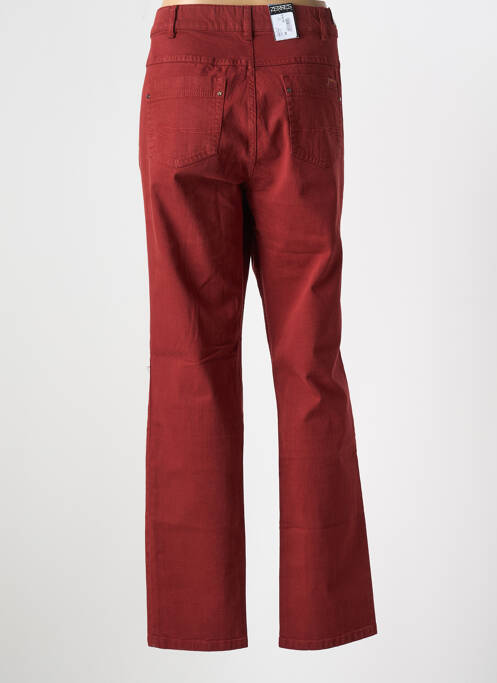 Jeans coupe slim rouge ZERRES pour femme