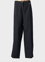 Pantalon droit tissage crêpe taille normale noir GELCO femme