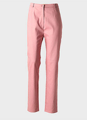 Pantalon slim taille élastique taille normale rose GEVANA femme