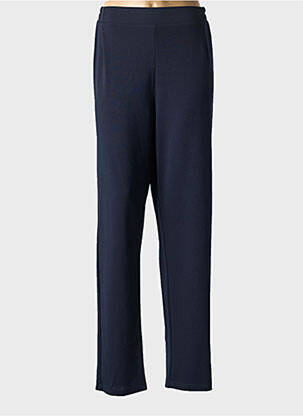 Pantalon droit taille élastique taille normale bleu GEVANA femme