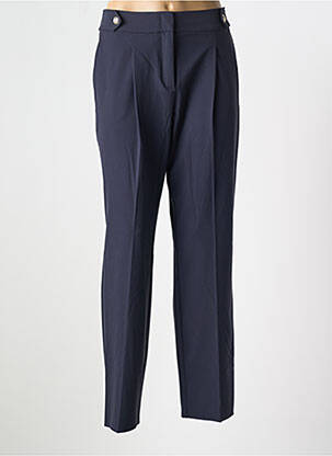 Pantalon droit tissage popeline taille normale bleu PENNYBLACK femme