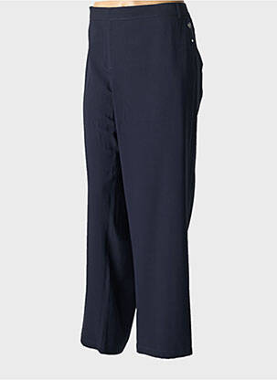 Pantalon large tissage crêpe taille normale bleu CHRISTINE LAURE femme