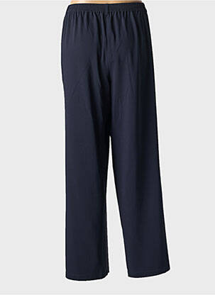 Pantalon large tissage crêpe taille normale bleu CHRISTINE LAURE femme