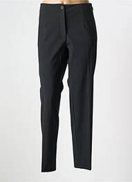 Pantalon slim taille élastique taille haute noir ZRS TIMELESS femme