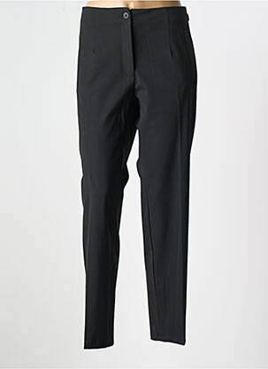 Pantalon slim taille élastique taille haute noir ZRS TIMELESS femme