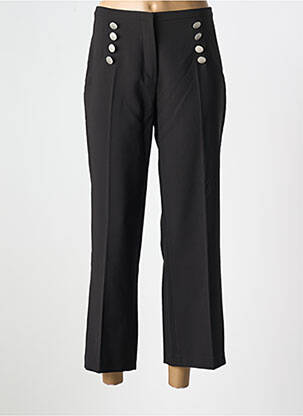Pantalon 7/8 taille haute taille haute noir SIGNE NATURE femme