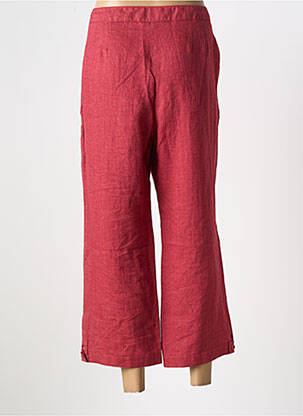 Pantalon 7/8 taille à pinces taille normale rouge CAROLINE ROHMER femme