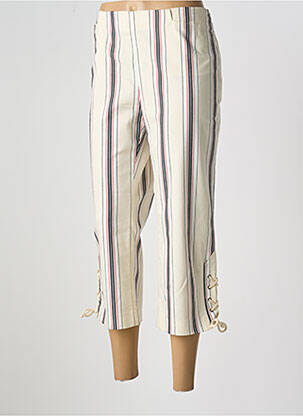 Pantacourt stretch taille normale beige BRUNO SAINT HILAIRE femme