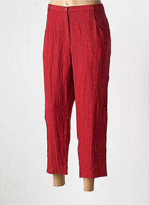 Pantacourt coupe droite taille normale rouge PAUPORTÉ femme