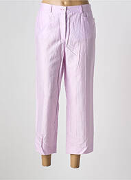 Pantalon 7/8 fermeture zippée sous rabat boutonné taille normale rose BASLER femme