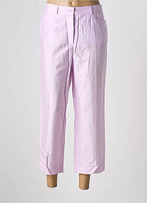 Pantalon 7/8 fermeture zippée sous rabat boutonné taille normale rose BASLER femme