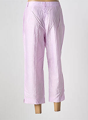 Pantalon 7/8 fermeture zippée sous rabat boutonné taille normale rose BASLER femme