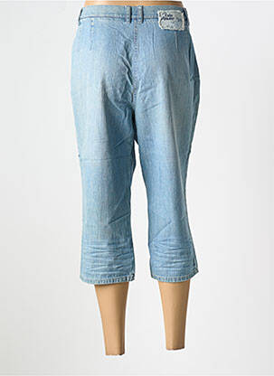 Pantacourt stretch taille normale bleu HUCKE WOMAN femme