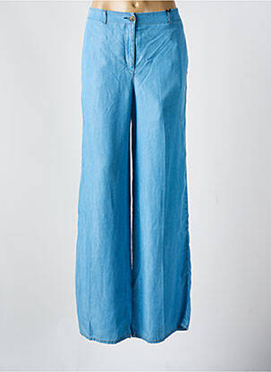 Pantalon large fermeture zippée sous rabat boutonné taille normale bleu PENNYBLACK femme