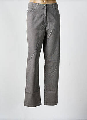Jeans coupe slim stretch taille normale gris CHRISTINE LAURE femme